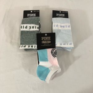 Victoria’s Secret PINK Socks 3 Pairs NWT